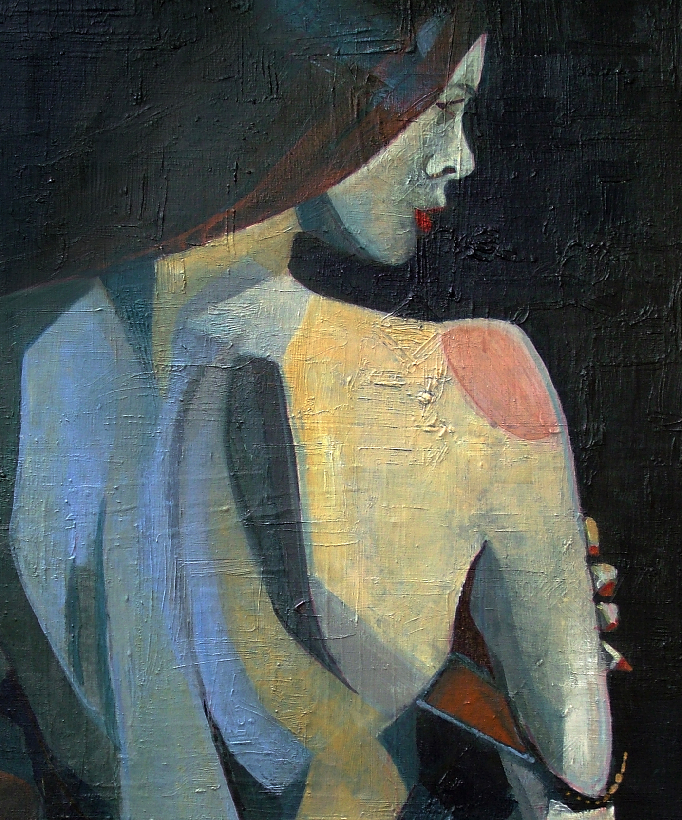 contemporaryart modern painting   Structural Original woman black acrylic inspirational artwork