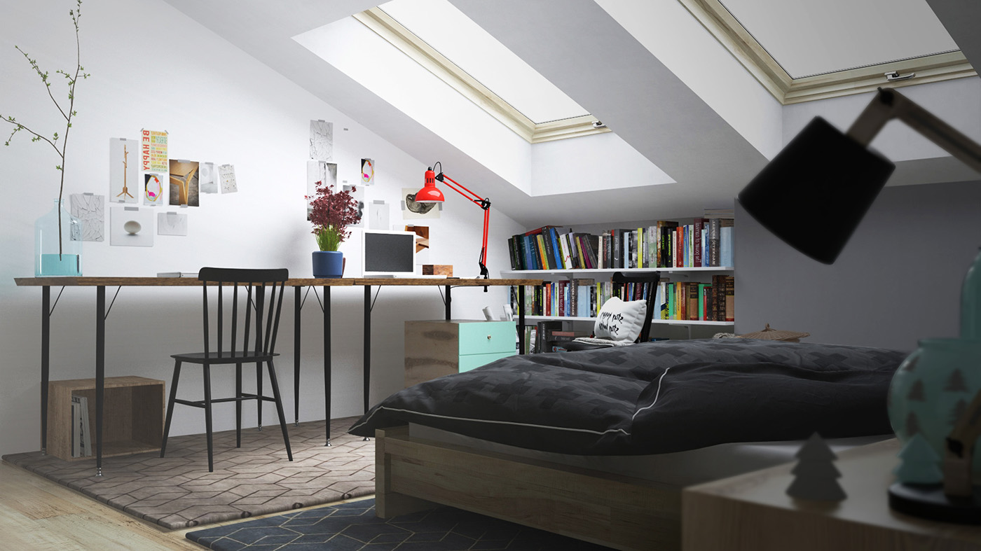 Interior design interiordesign inoutside 3D archviz Render rendering bedroom visualization