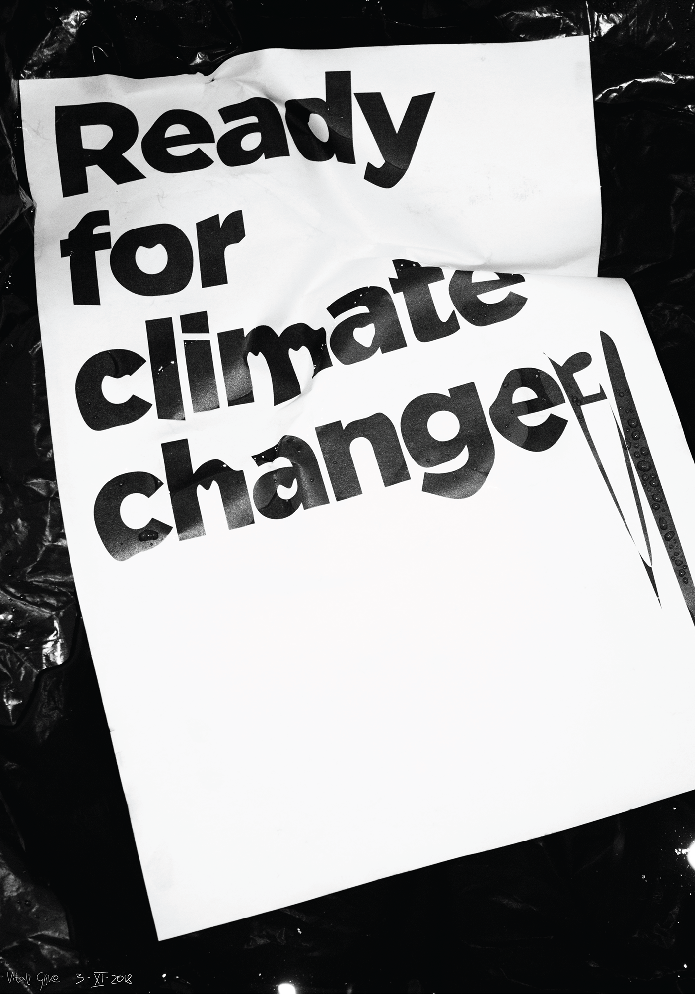 poster Ecology eco vitali Gisko climate photo b&w backstage