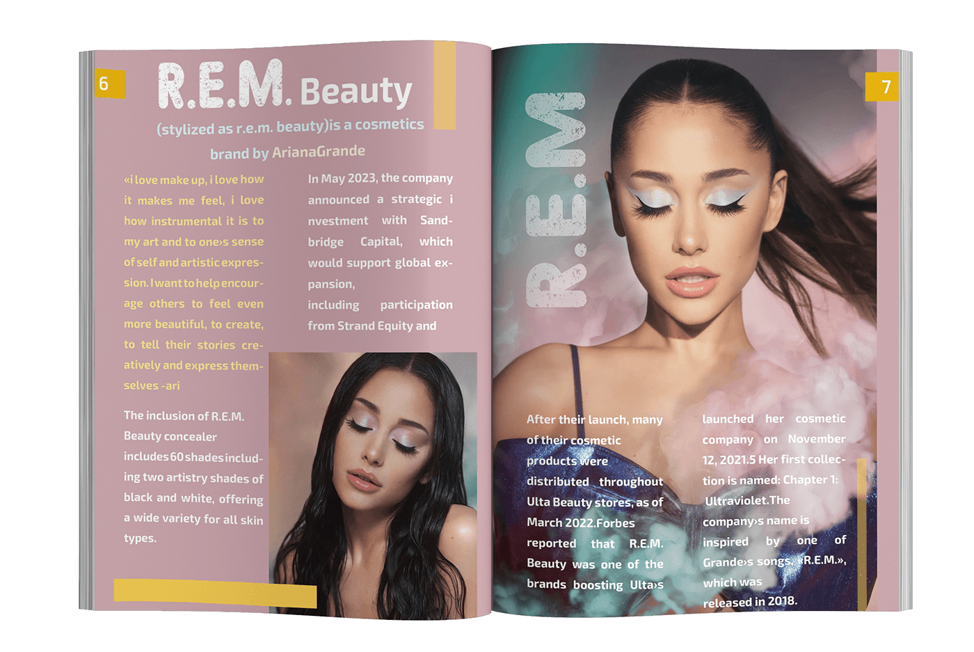text adobe illustrator Graphic Designer Magazine design Magazine Cover Ariana Grande the weeknd Dua Lipa kendrick lamar InDesign