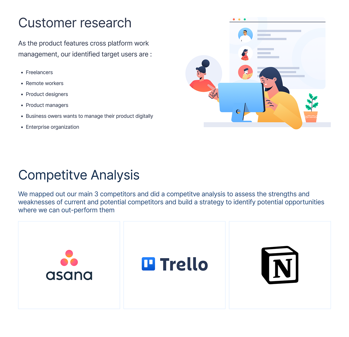 customer research and competitive analysis