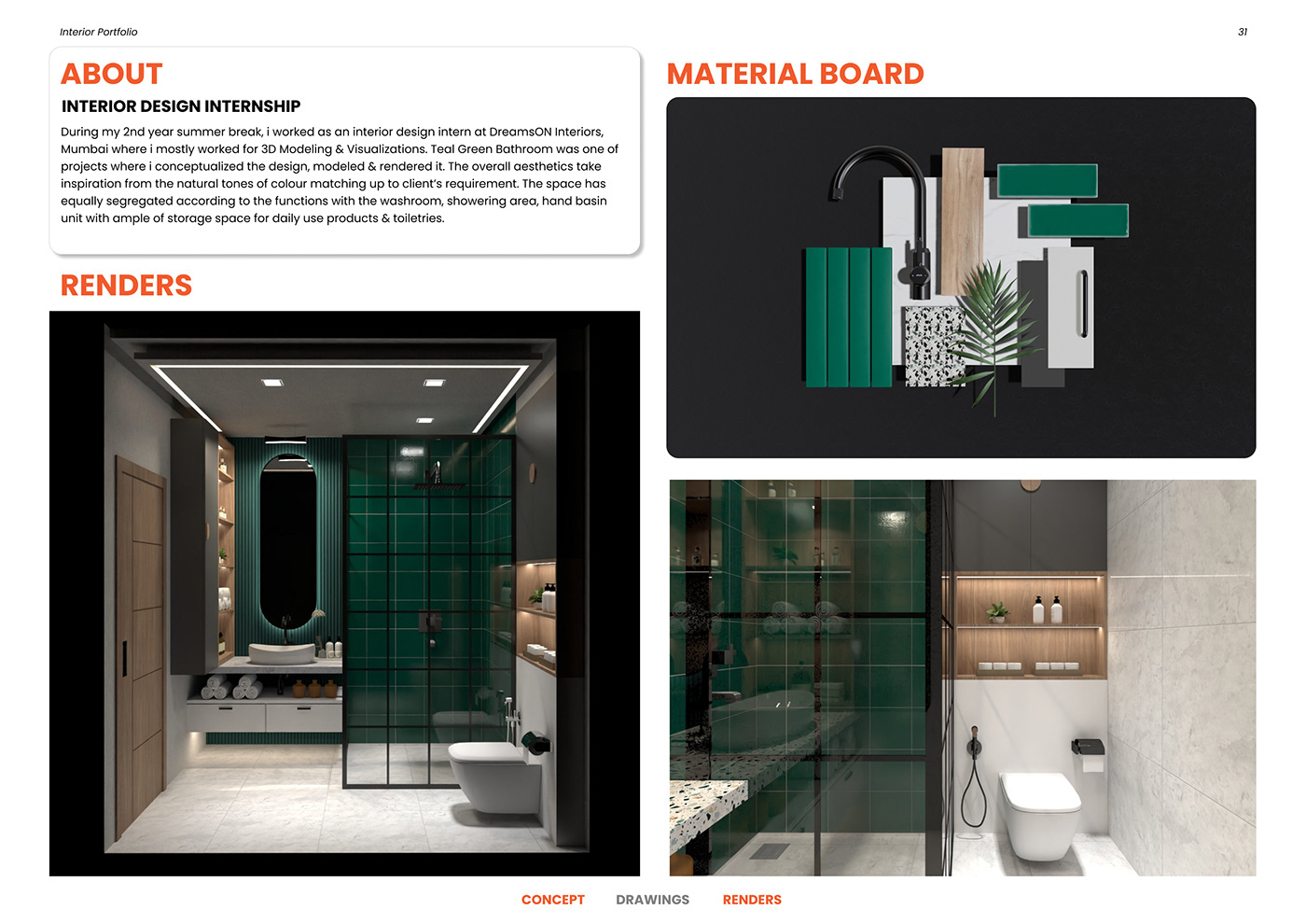 interior design  Interior architecture Render drawings Portfolio Design Resume CV residential Retail furniture portfolio
