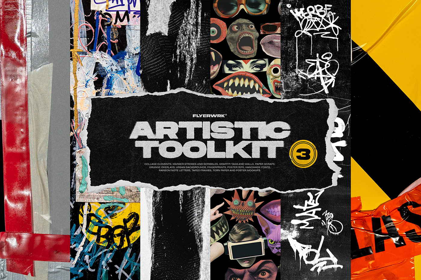 anti design graphics objects texture Graffiti collage backgrounds grunge scribble fonts