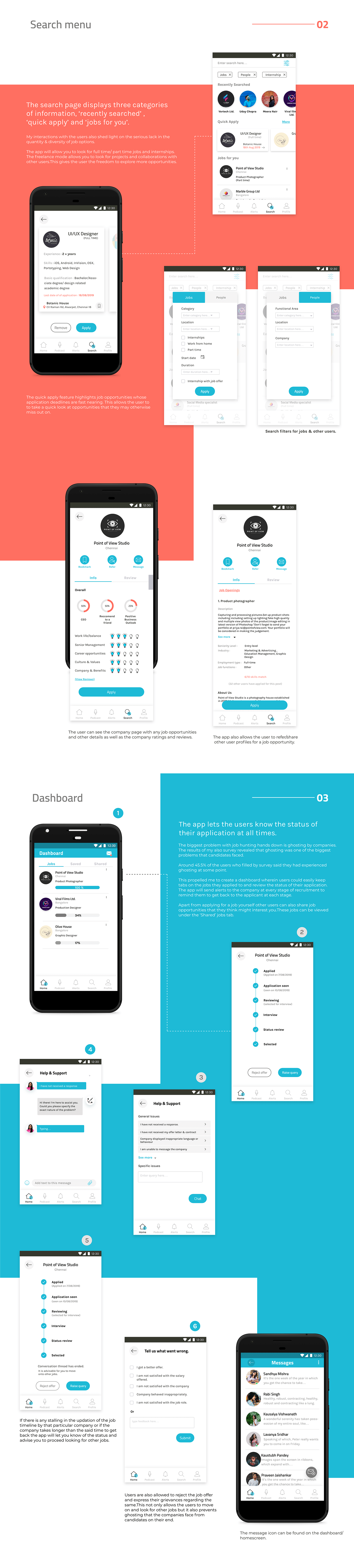 UI ux UI/UX Case Study job app