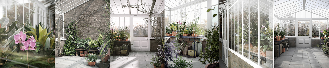 3dart 3dsmax archvis Behance CGart coronarenderer green greenhouse growfx Realism