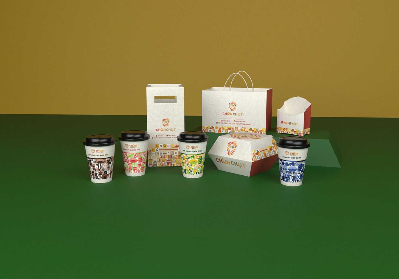 brand identity Coffee drink Food  Logo Design Milk Tea Packaging package design  packaging design Tea Packaging