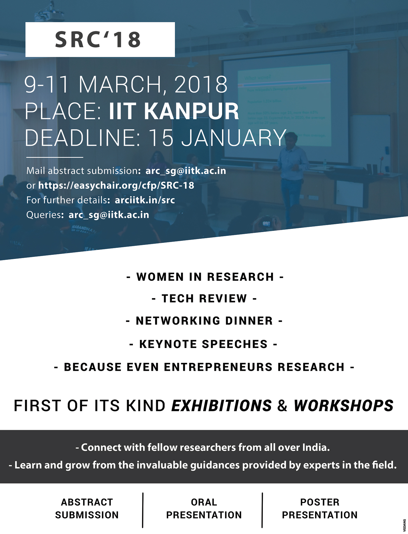 poster flyer IIT Kanpur iit design branding  fest research management