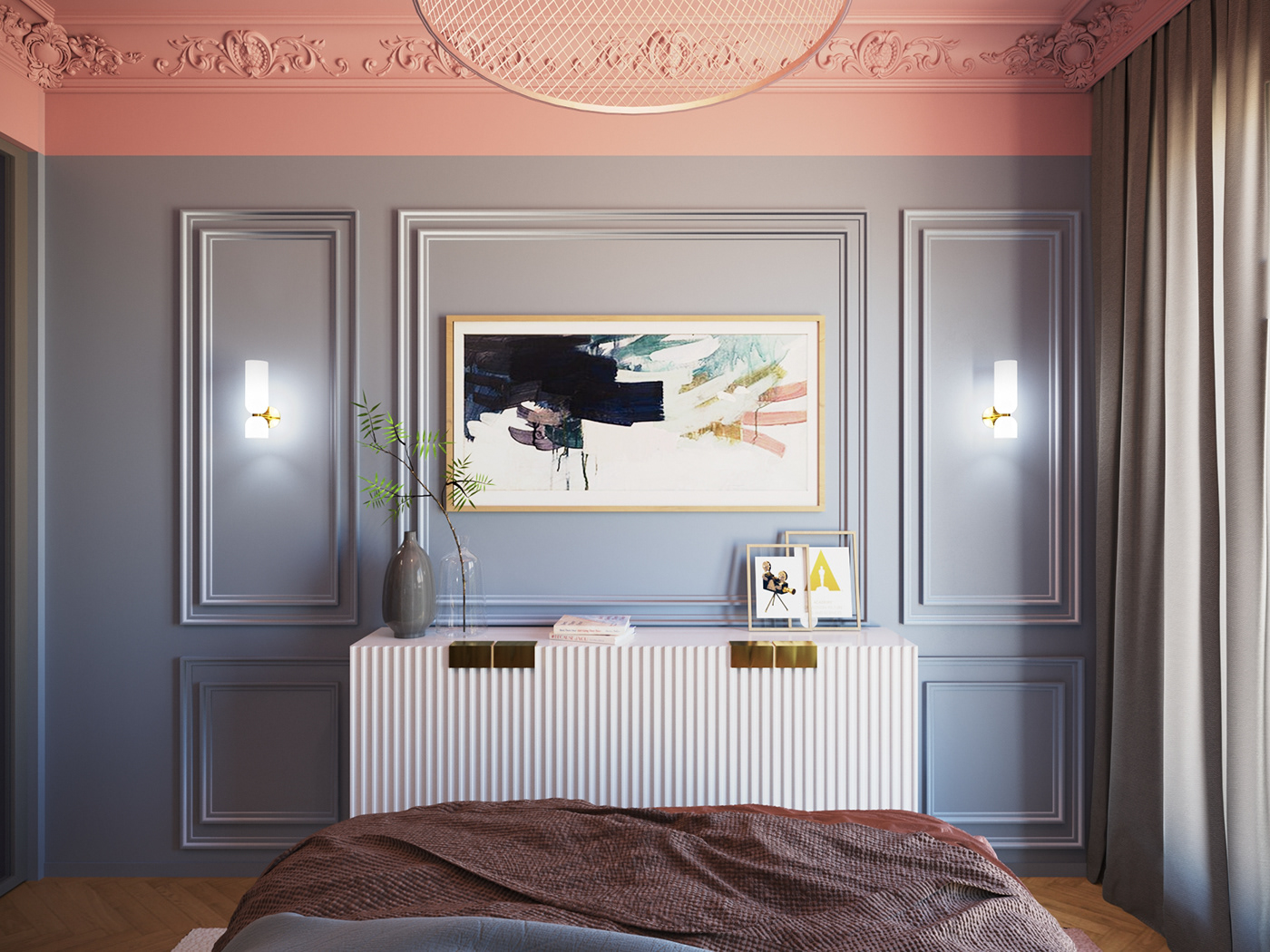 apartmentdesign bedroom Interior interiorapartment interiordesign visualization visualizer