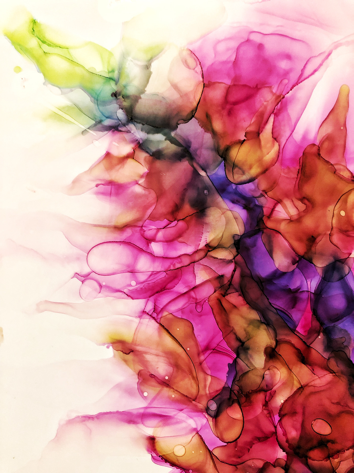 alcohol ink yupo paper abstract