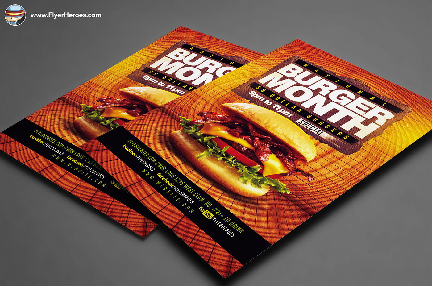 burger month flyer template