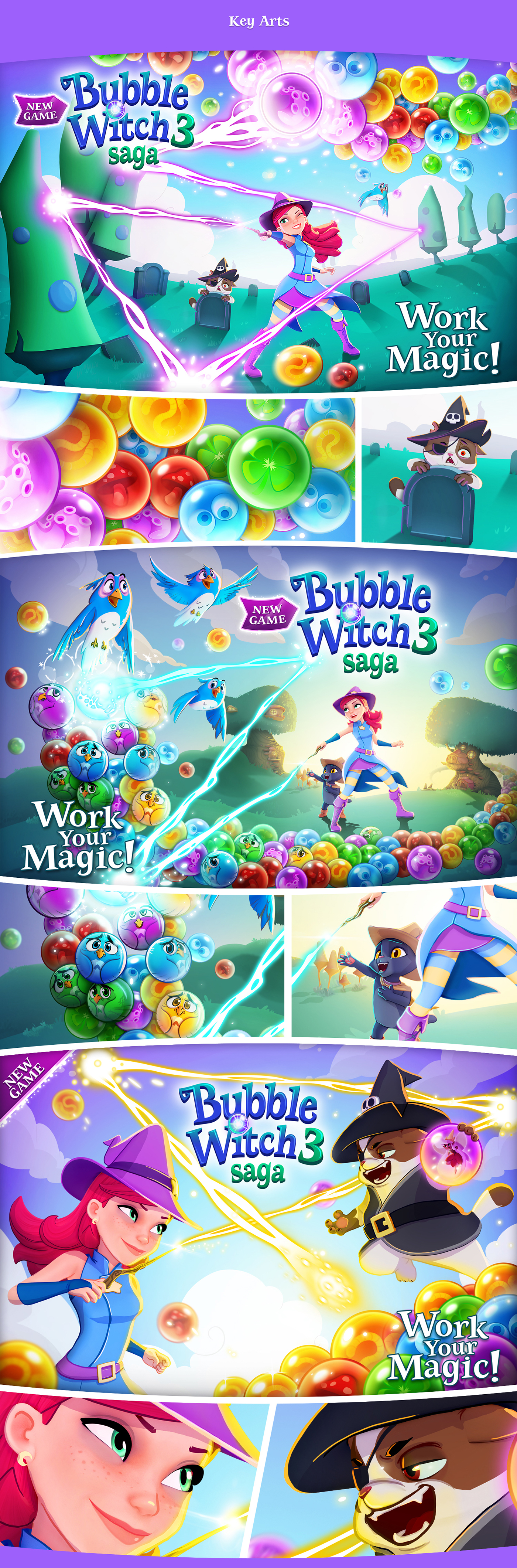 It's magic! Hop on your brooms and - Bubble Witch 3 Saga