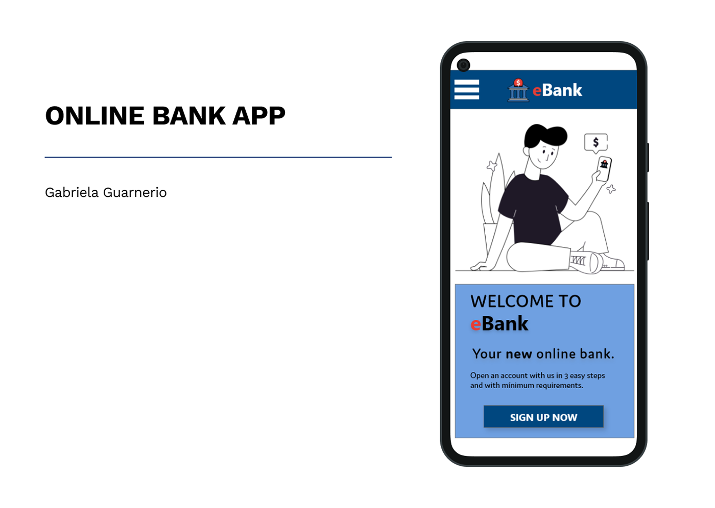 adobe xd design Bank banking app google certificate user experience UX design