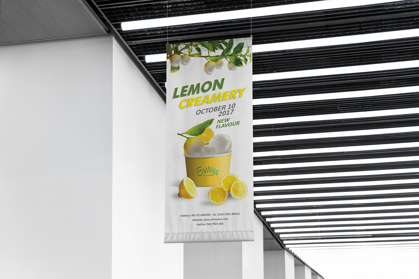 Commerical poster corporate banner Standee flyer voucher flag ice cream poster Advertising 
