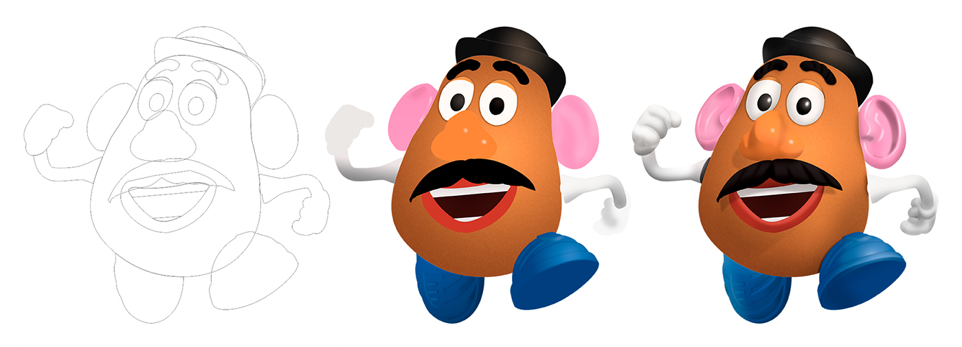 toy story buzz lightyear mr potato photoshop Digital Drawing personaje Character brushes movie childhood