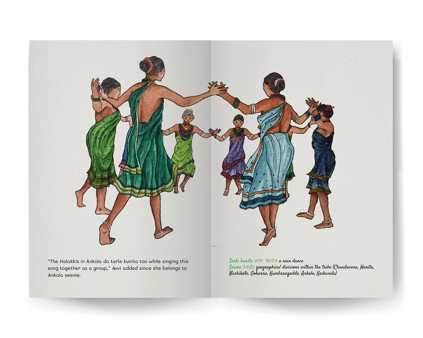 children's book halakki vokkaligas narrative documentation tribal documentation tribal illustration visual documentation