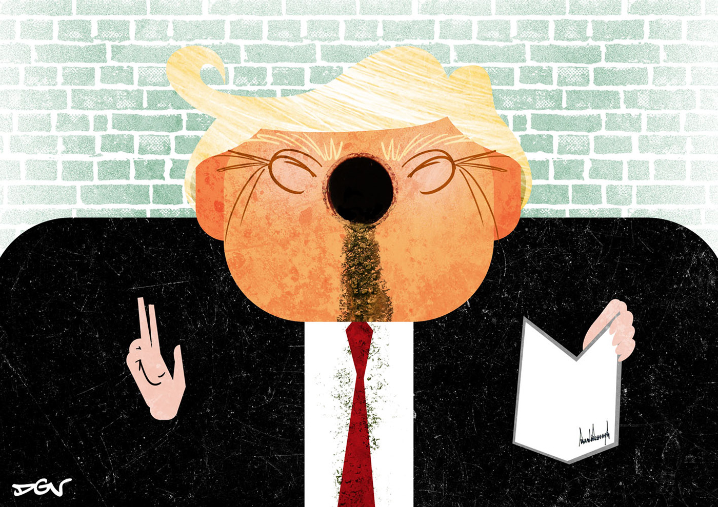 caricature   cartoon politic satire Trump humor