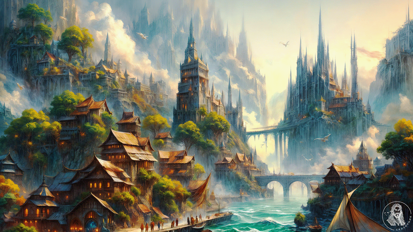 Civilization culture city Castle river 3840x2160 wallpaper ai Ai Art stable diffusion