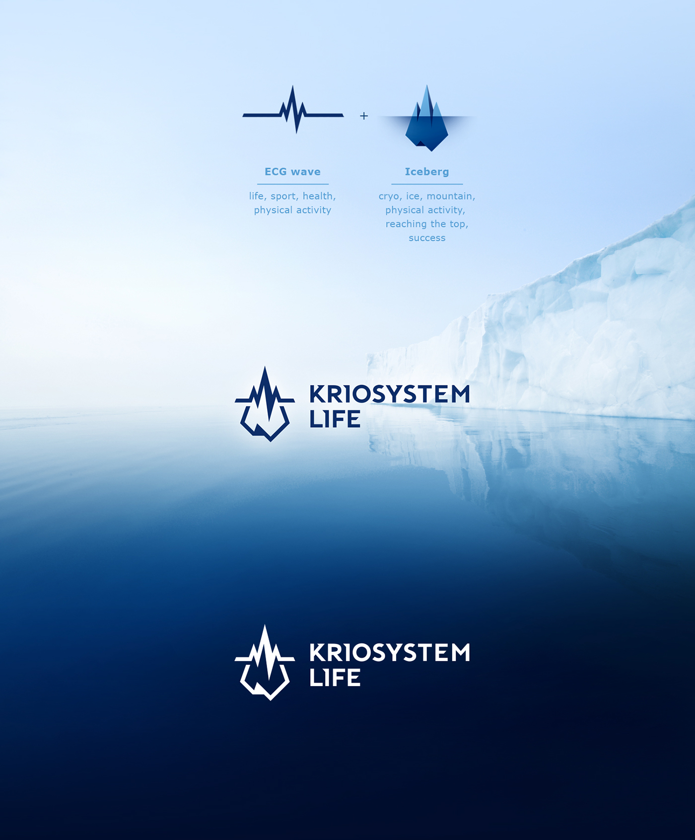 cryogenic cryochamber ice frost cryotherapy sport medicine beauty logo Corporate Identity