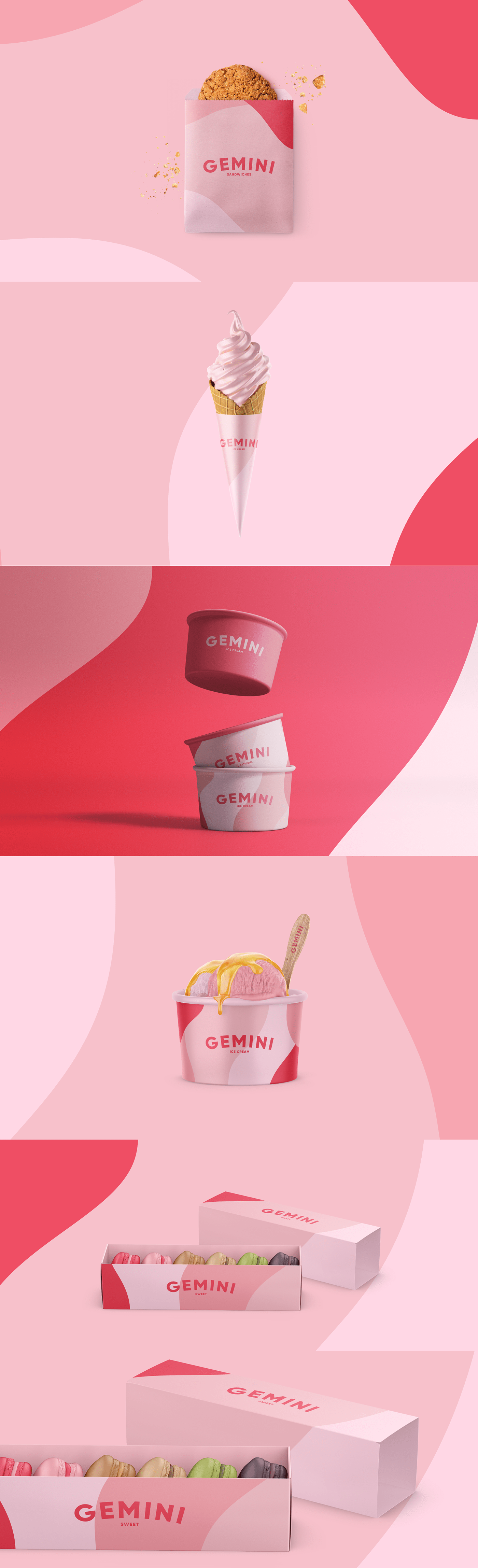 branding  identity Gemini cafe logo Kuwait Food truck Coffee juice Sandwiches