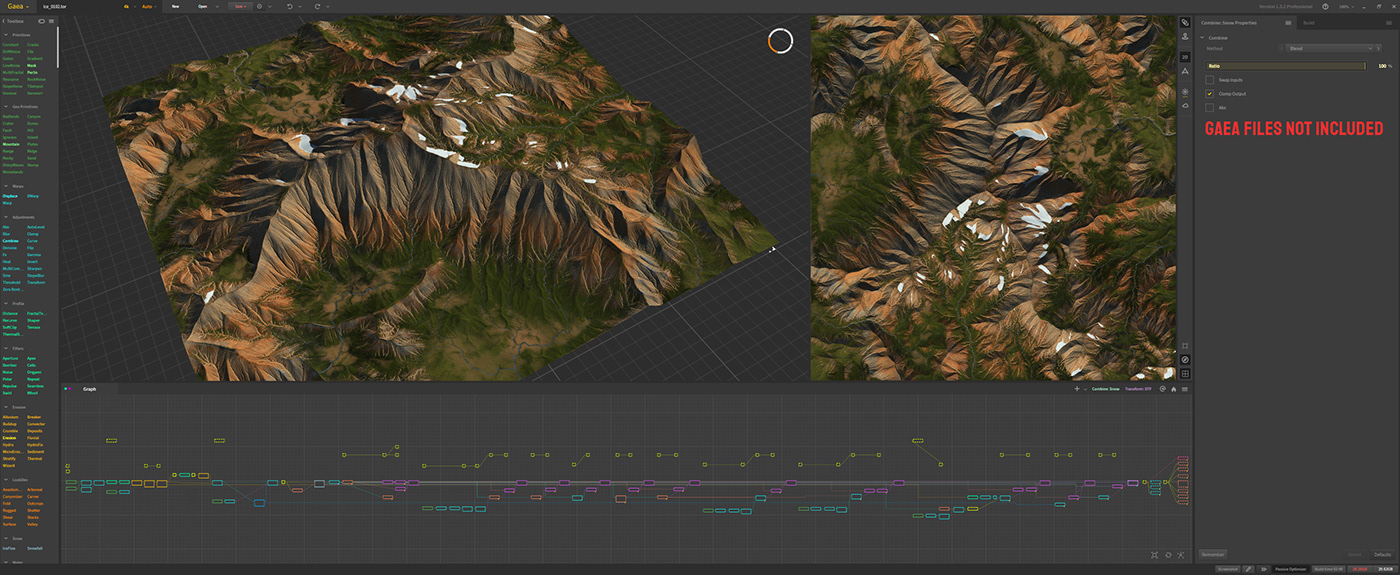 8k Landscape gaea terrain Unreal Engine fault Floorless rhyolite mountains