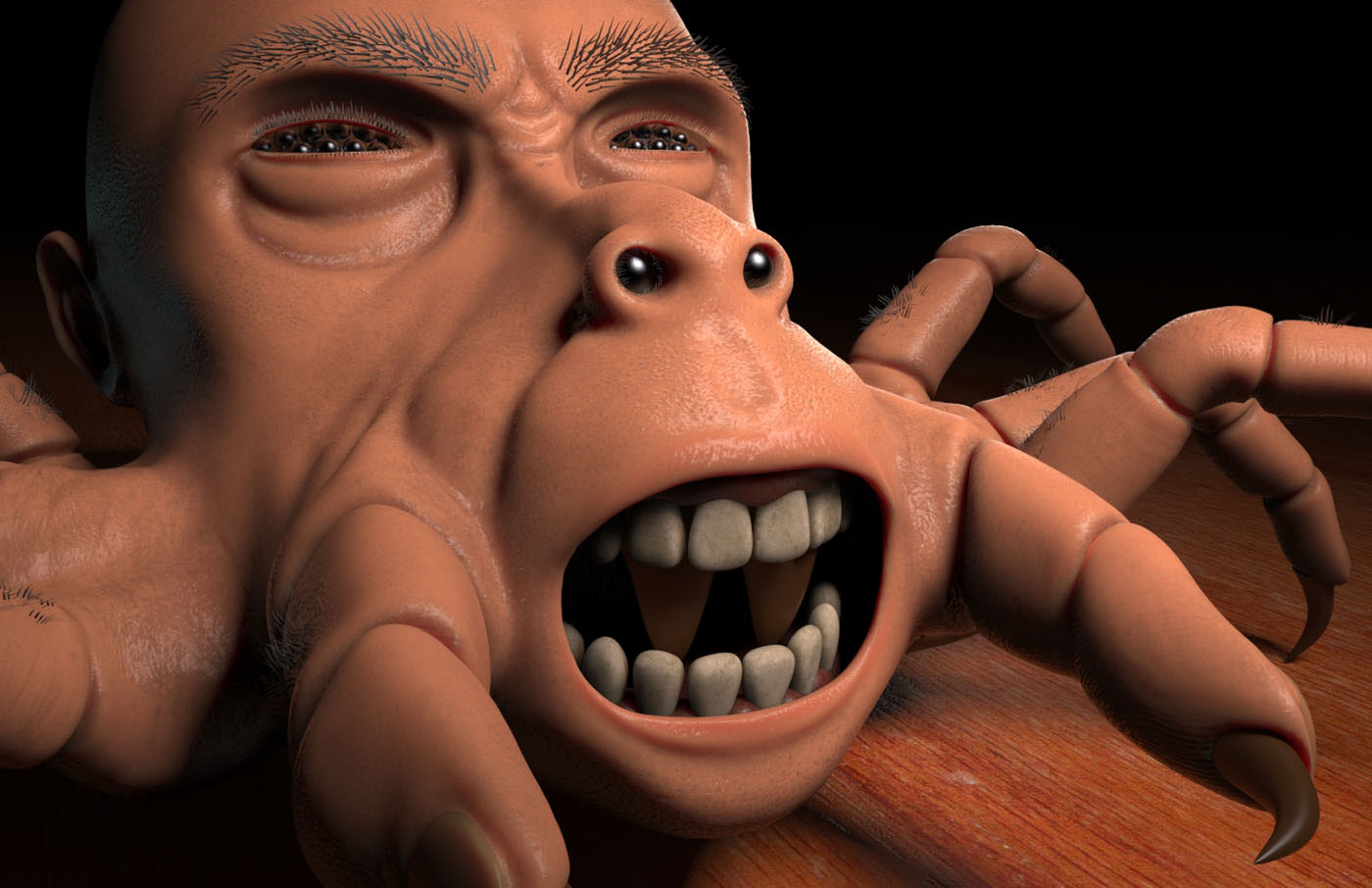 Character design arachnaphobia horror Zbrush Maya 3D mark schafer Mark Schafer
