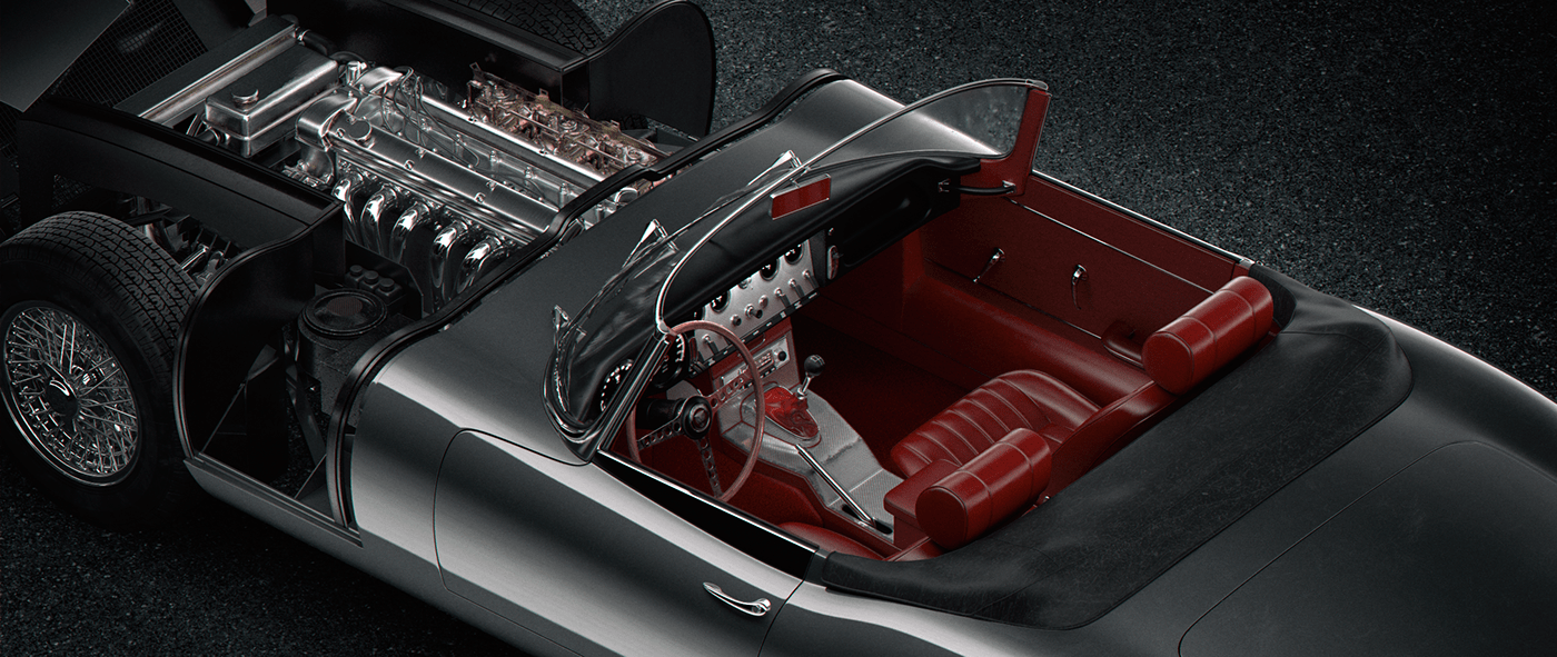 3D automotive   car e-type GCI jaguar