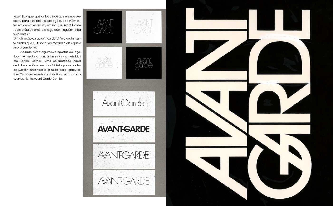design editorial ıtc avant garde tipography
