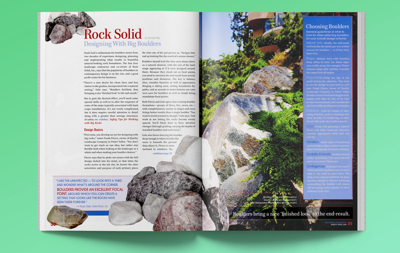 Adobe Portfolio magazine Print Magazine Garden Art Landscape Architecture  luxe In-House Designer Visual Narrative