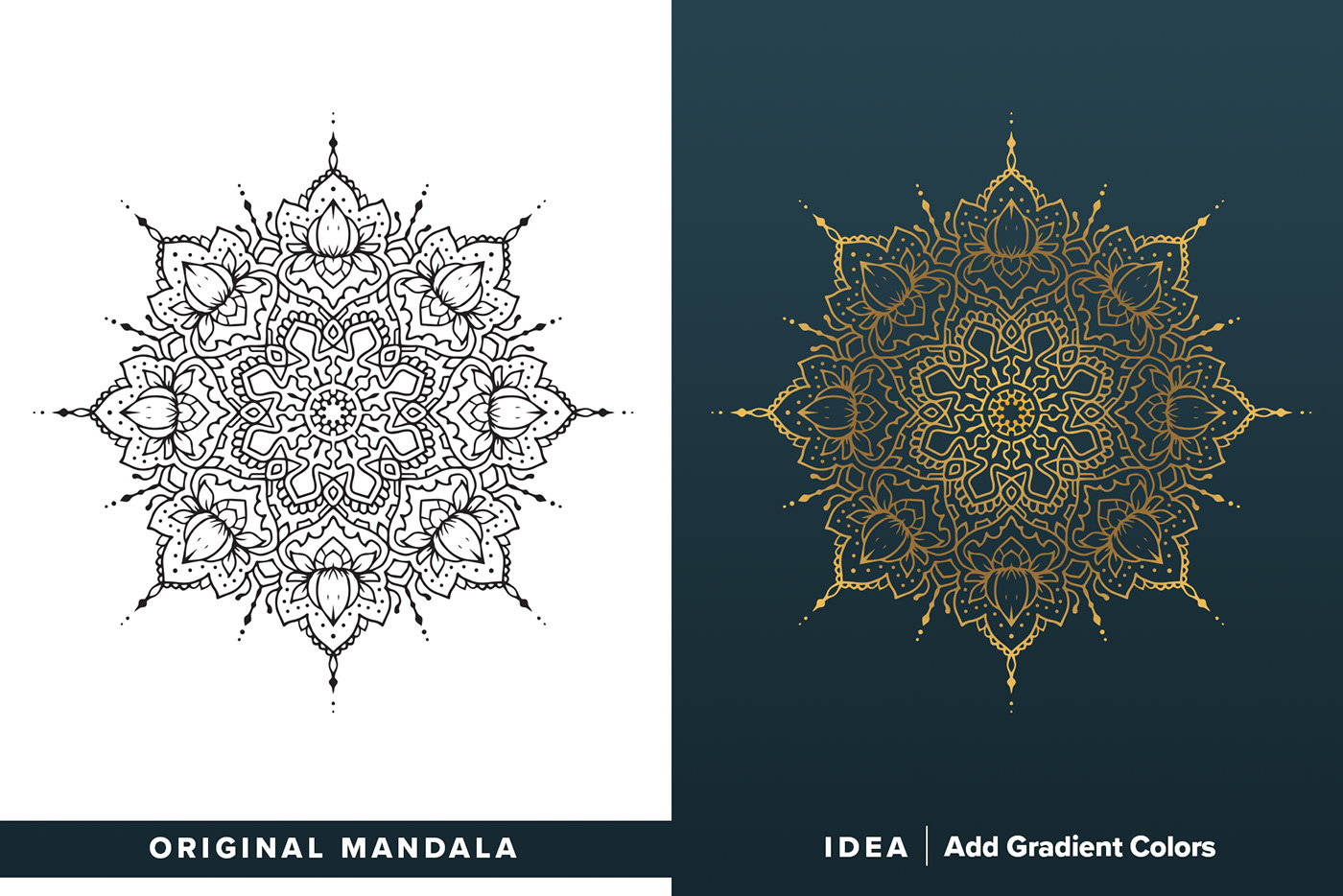 Mandala design vector indian decorative ornaments pattern coloring page coloring for adults art