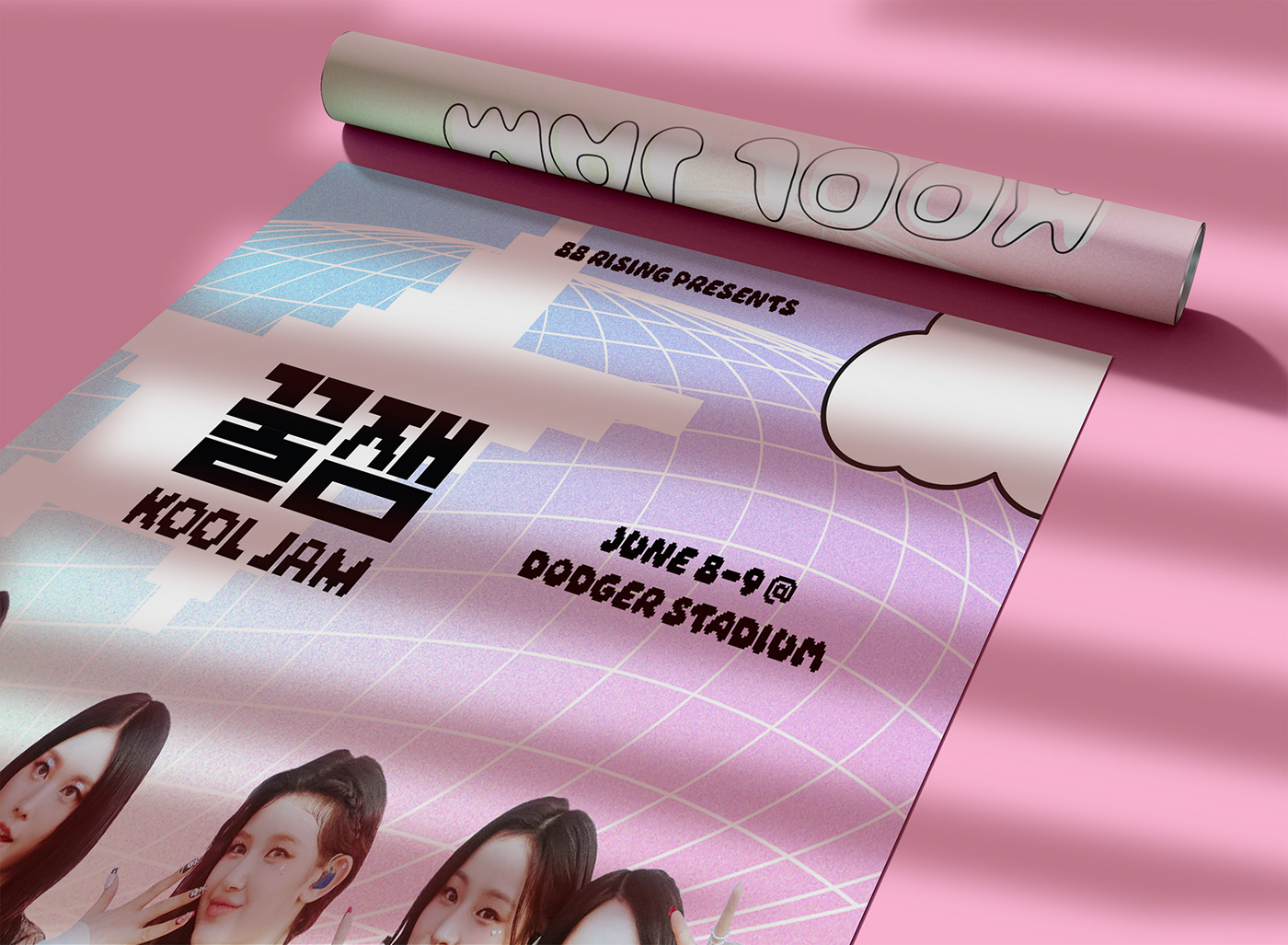 kpop festival poster branding  music design