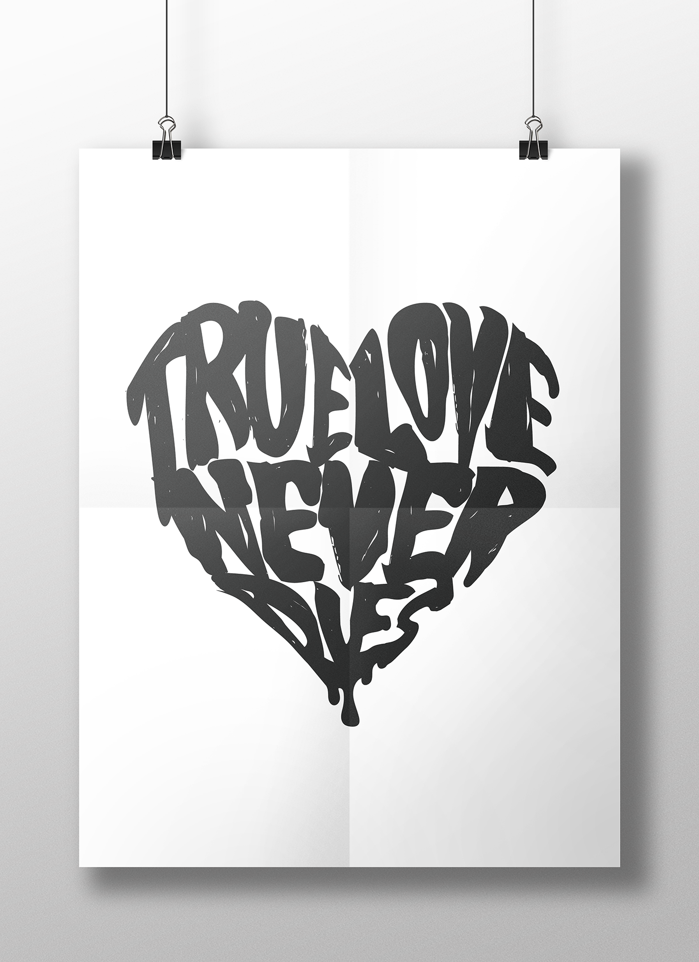 Kavinsky true love typography   graphic design  ILLUSTRATION  hearts poster