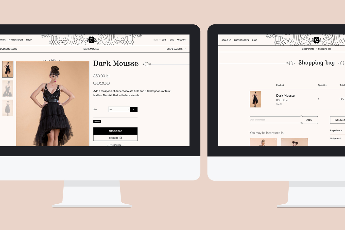 chotronette namogo e-commerce e-shop online store Woocommerce Design Wordpress Design clothing brand