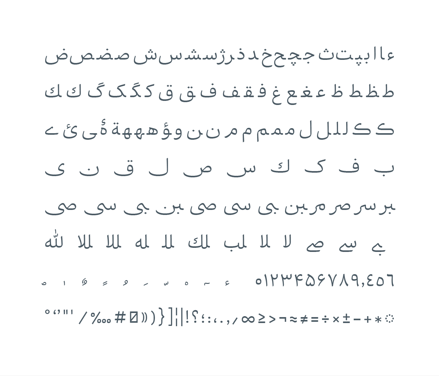 Typeface type Quran font قلم qalam خط تایپ قرآن Naskh