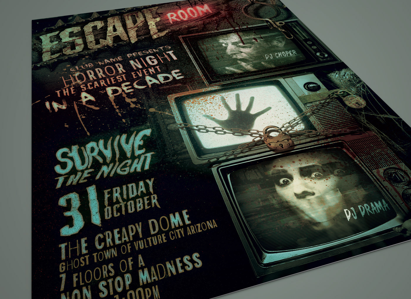 ads Advertising  dark flyer Halloween horror marketing   poster print Scary
