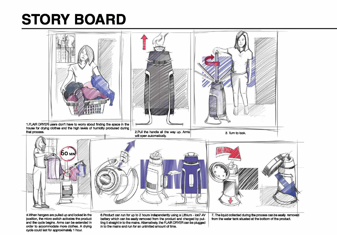 clothes dryer product design  industrial design  dry home design keyshot Solidworks animation  visualisation