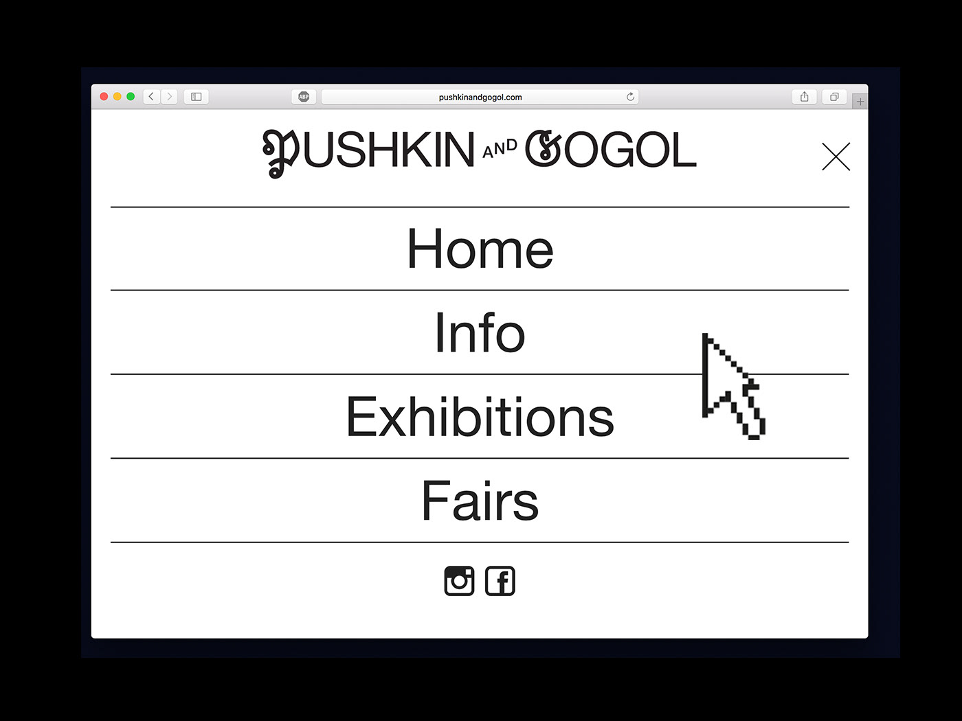Pushkin and Gogol Webdesign coding contemporary Art Gallery  kreuzberg director Kevin Rubén Jacobs Exhibition 
