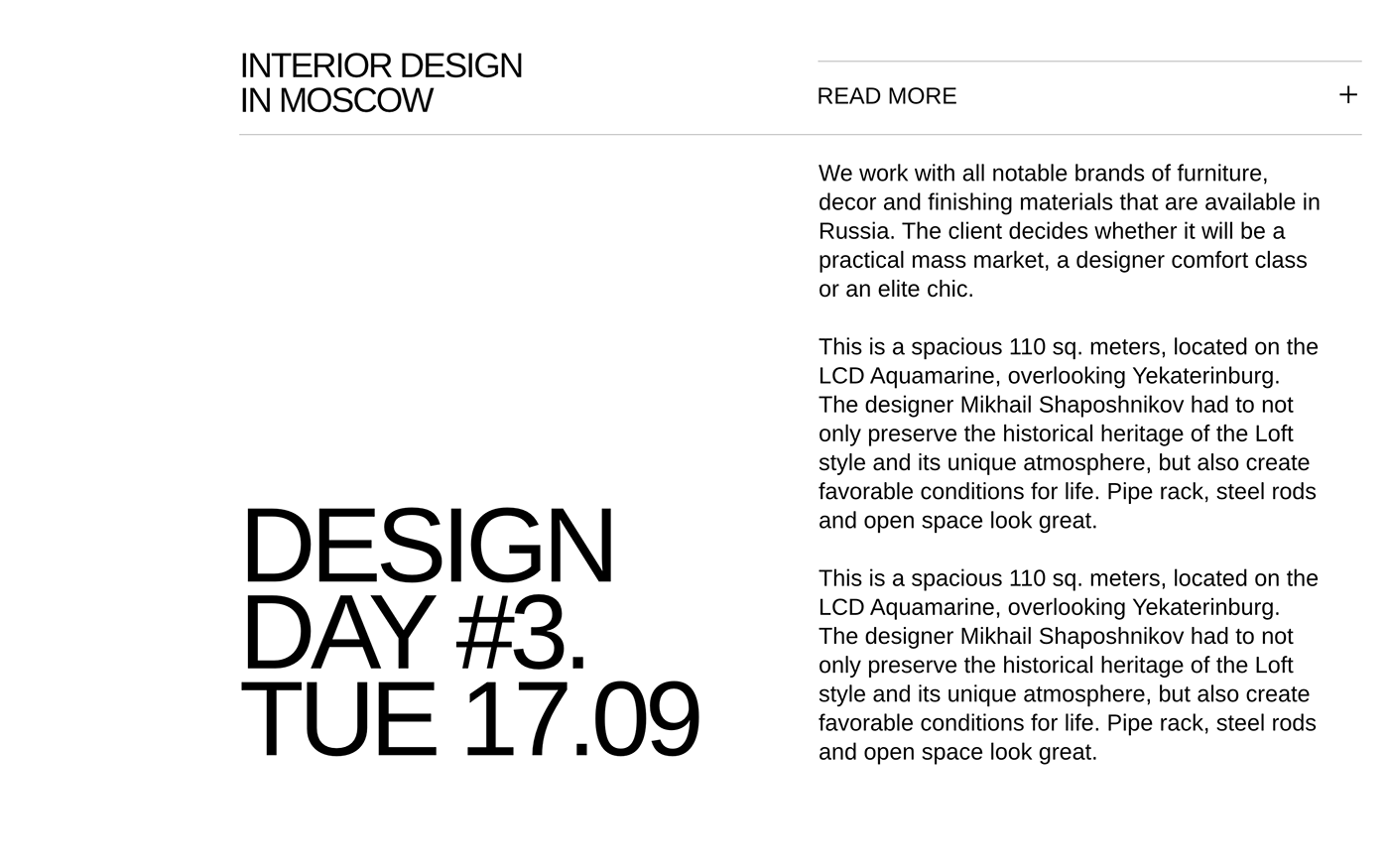 apple design interior design  landing page minimal Mobile app tilda typography   UI/UX Web Design 