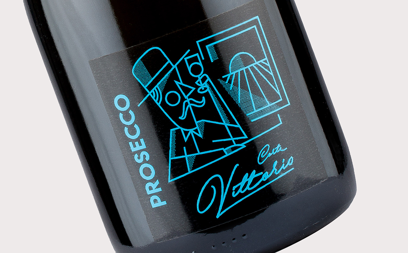wine Packaging vector efferossini bottle Label Sommelier sparkling ILLUSTRATION  Italy