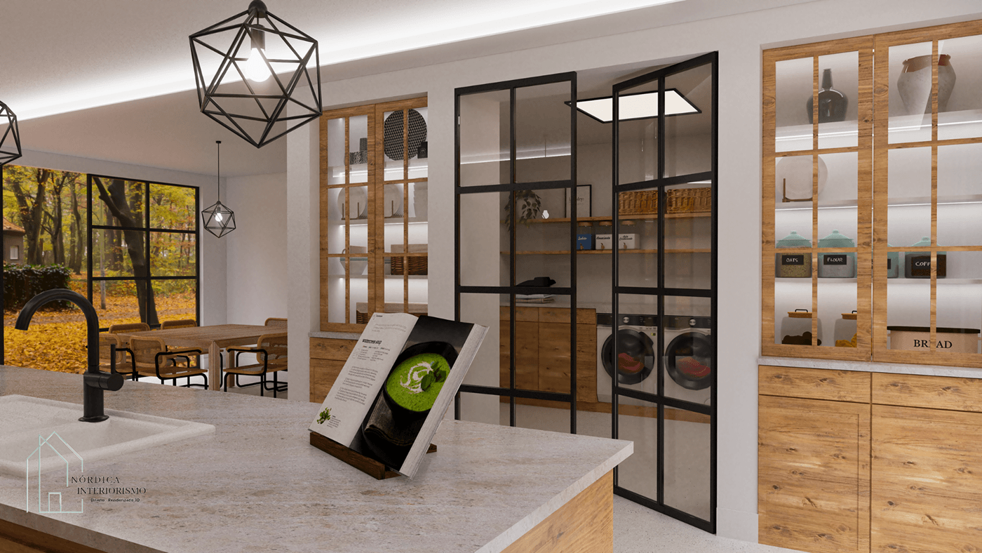 indoor interior design  vray archviz Render SketchUP 3D kitchen Interior design
