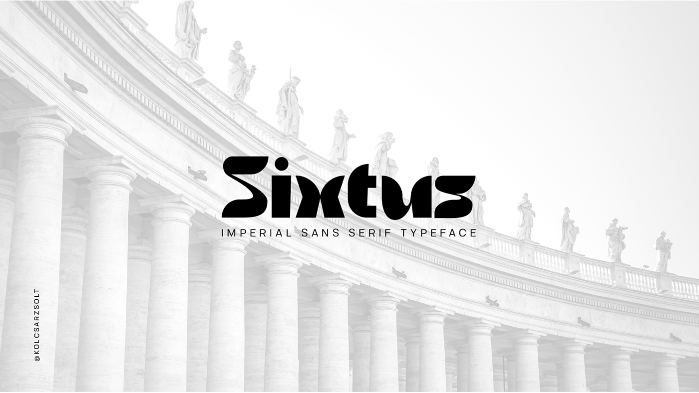 Sixtus type typography   font imperial Pope free san serif Typeface Architrecture