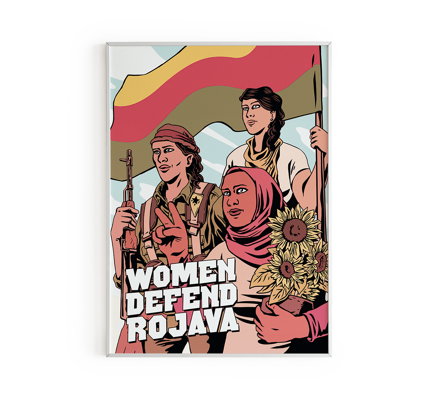 antifa feminism Kurds poster Poster Design revolution Rojava struggle