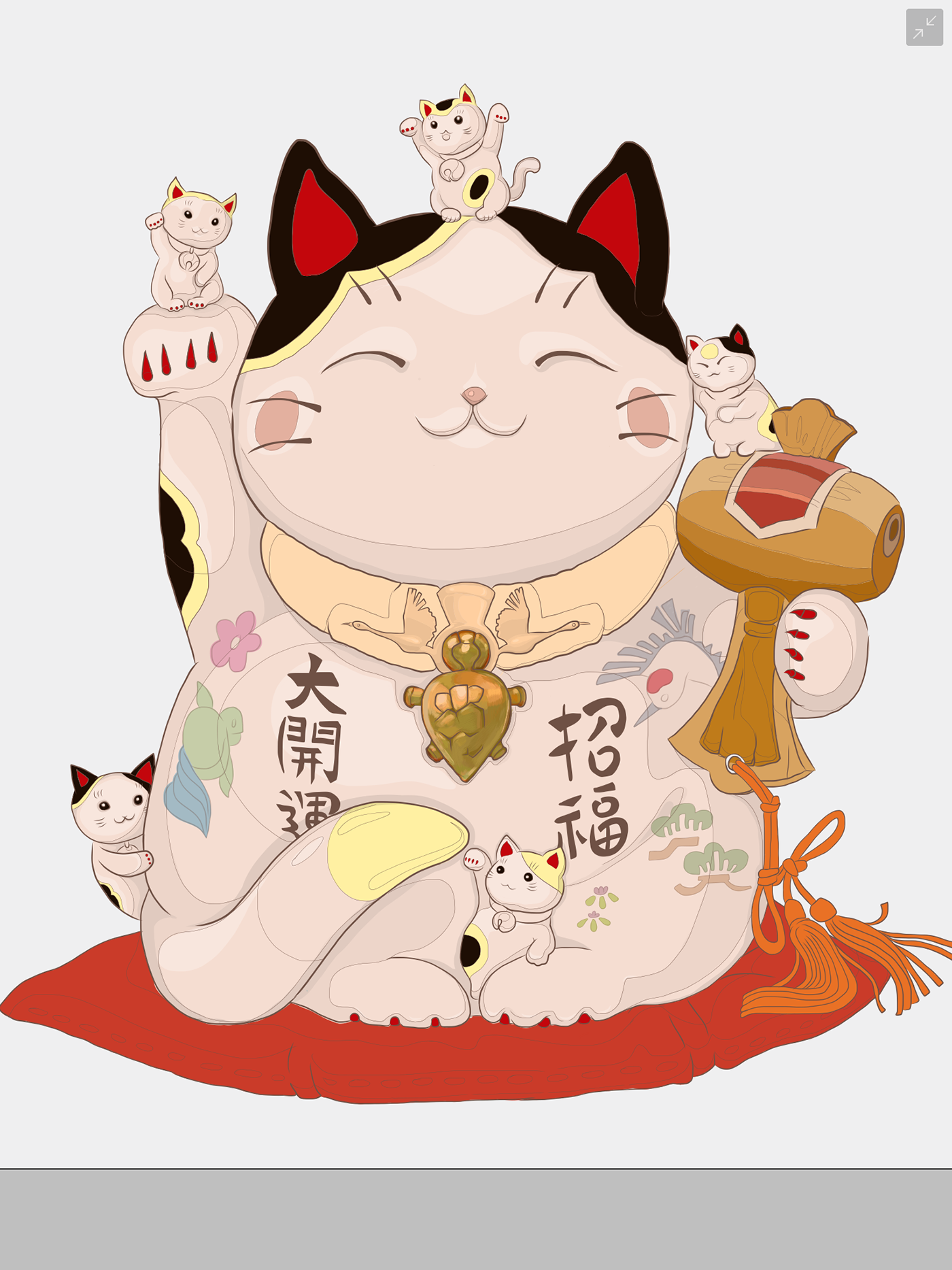 kitty maneki-neko Fun nicely cute smile