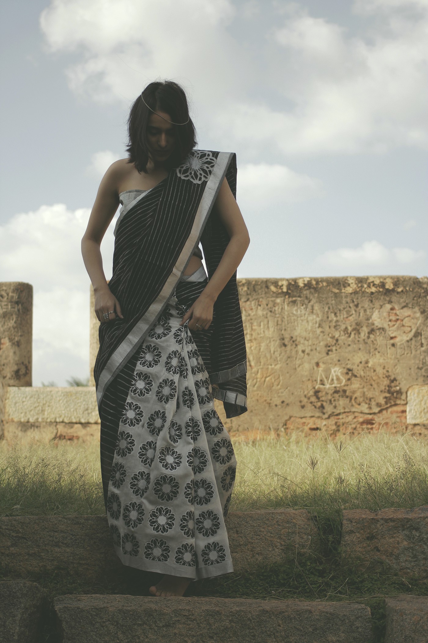 bidri textile design saree