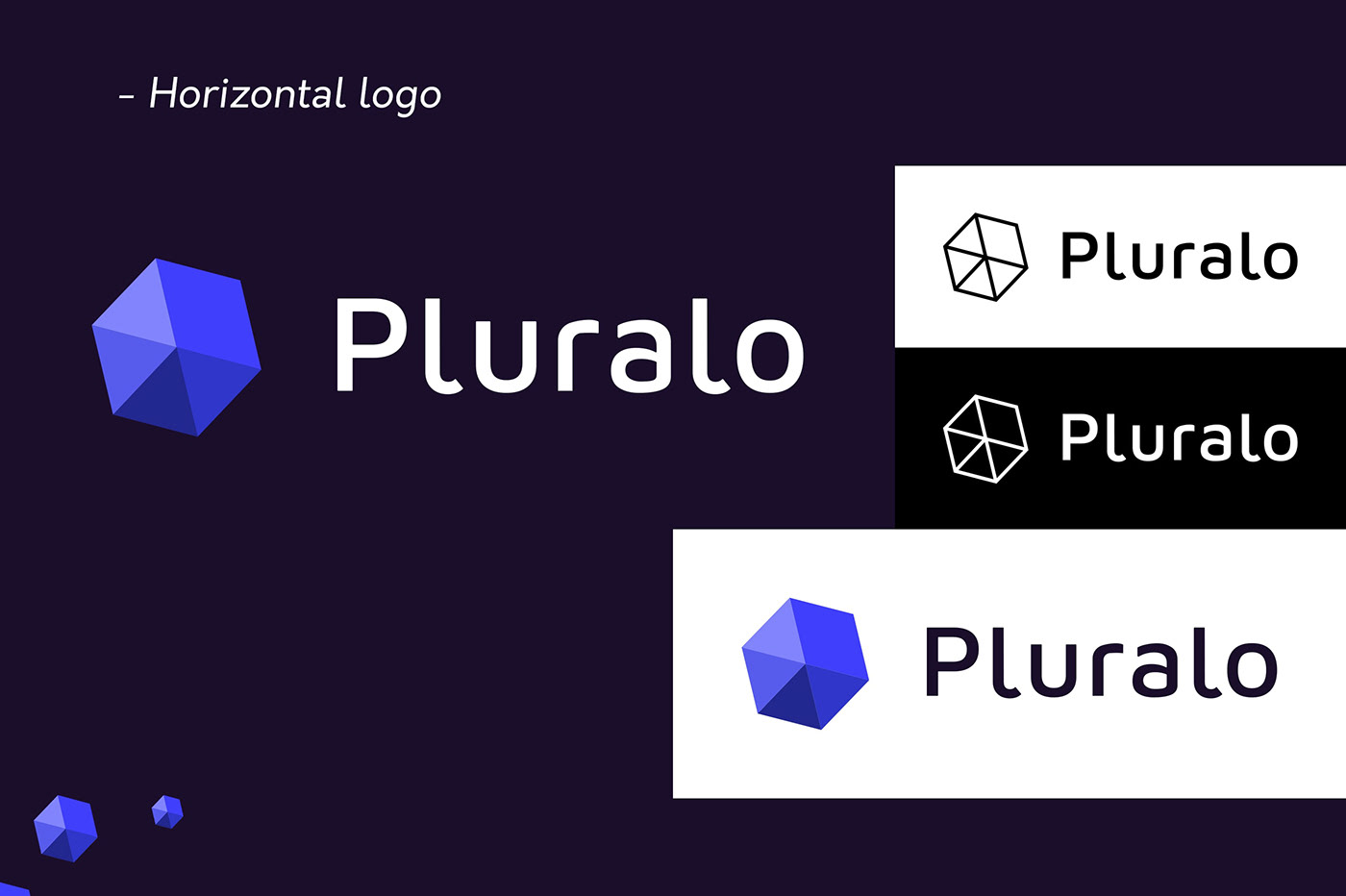 digital logo brand purple squares shapes Pathfinders b2b branding  Technology