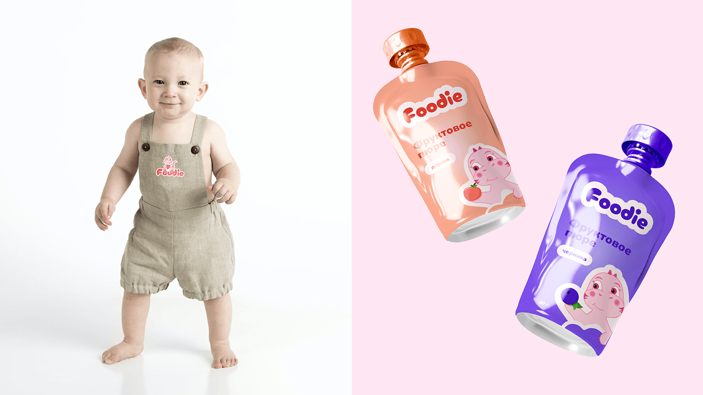 baby Character design  packaging design package children ILLUSTRATION  Dinosaur yougurt dairy products Milk Packaging design
