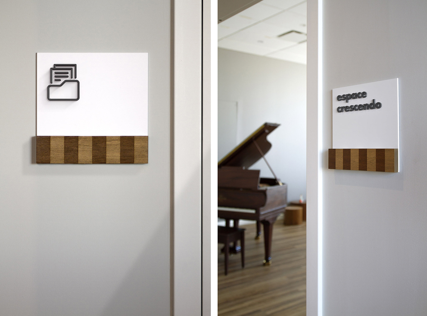 branding  byhaus institute logo music Piano wayfinding