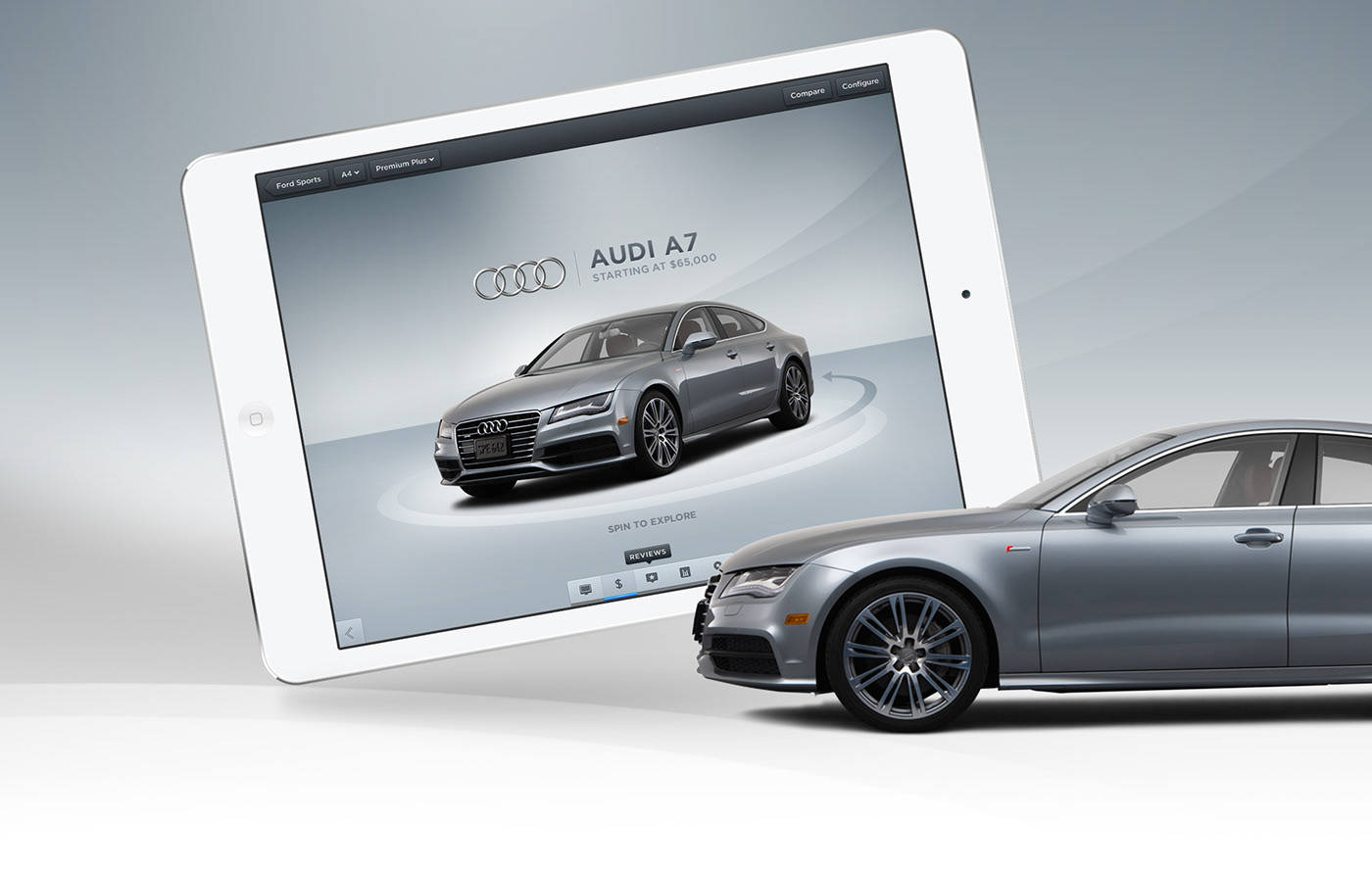 iPad auto show KBB Audi UI ux Cars Consumer Reviews interaction car value