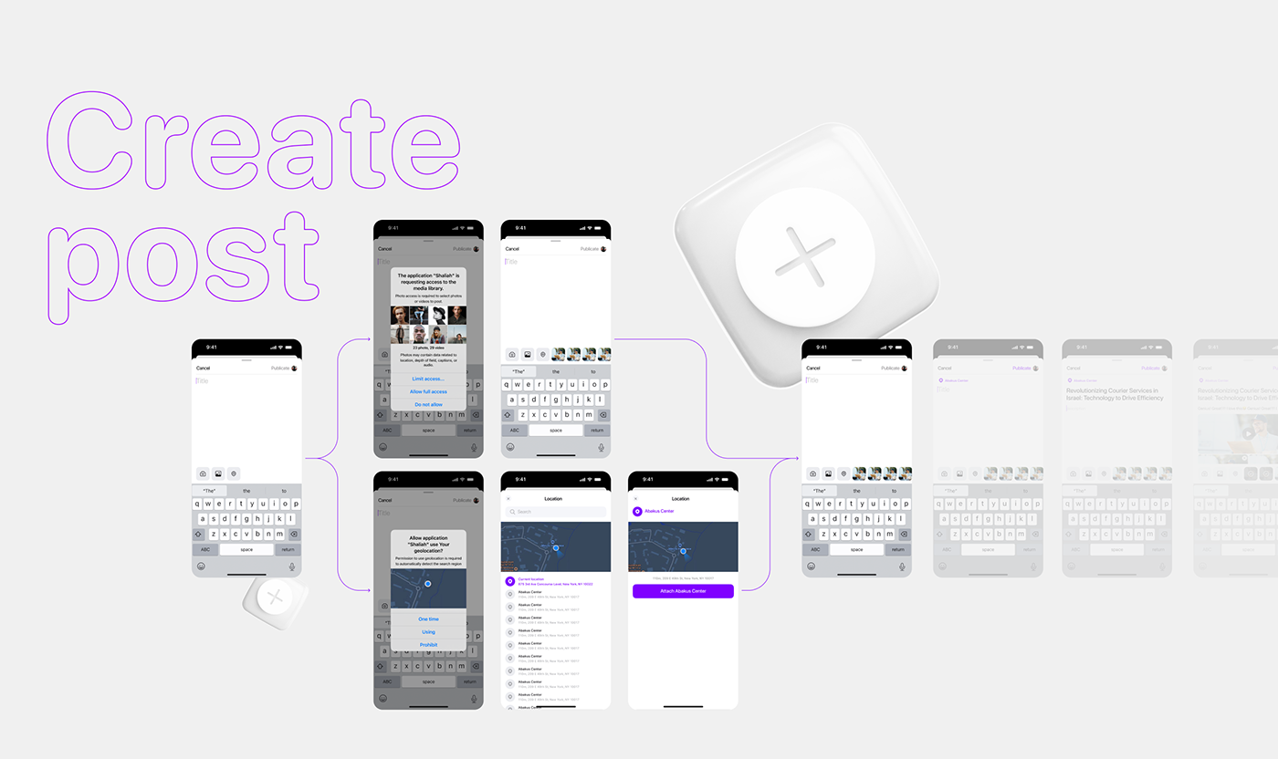 app branding  android ios hebrew english purple Figma Interface ui design