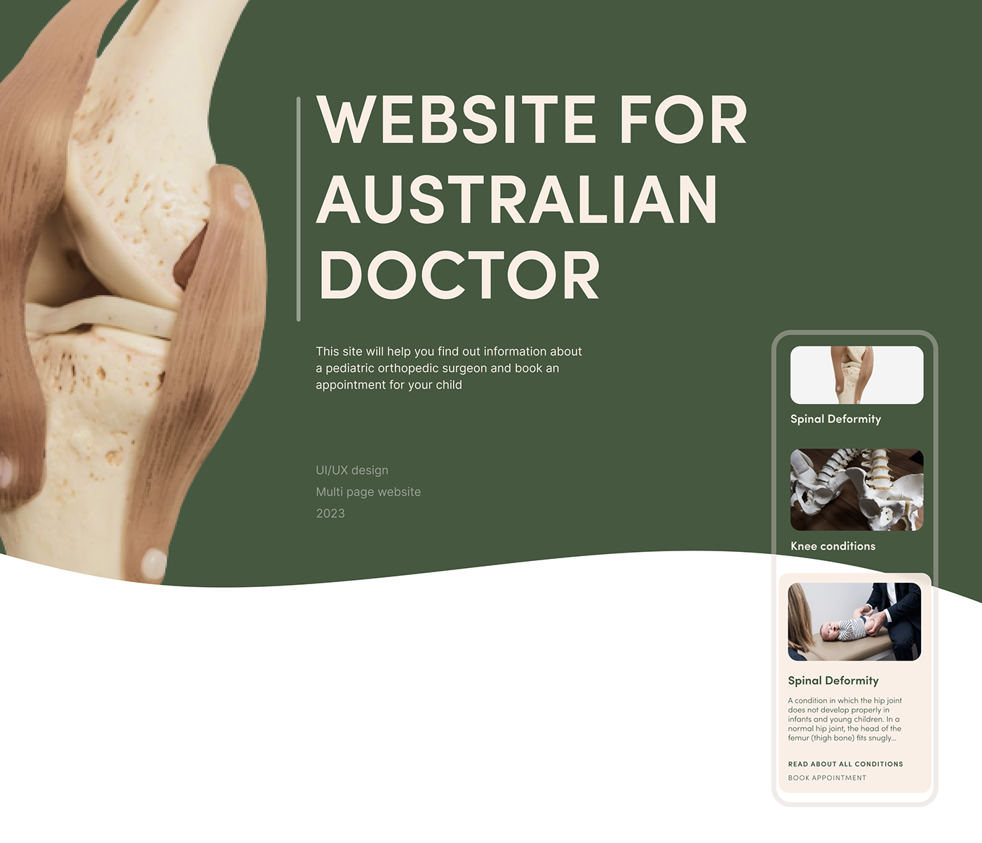 doctor Health medical orthopedic paediatric   UI UX design UI/UX Web Design  website for doctor Website medical