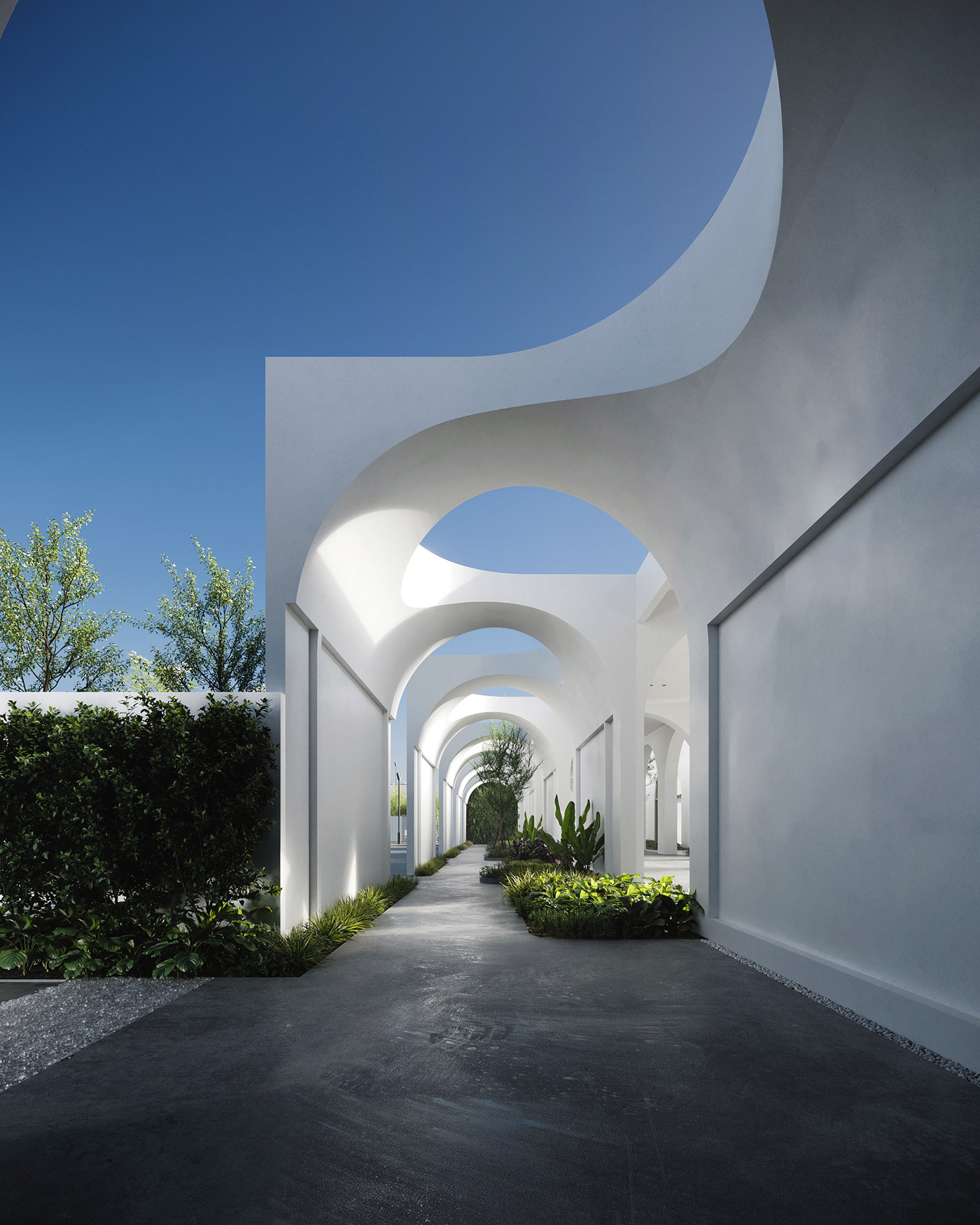 3D architecture archviz building CGI corona exterior house Render visualization